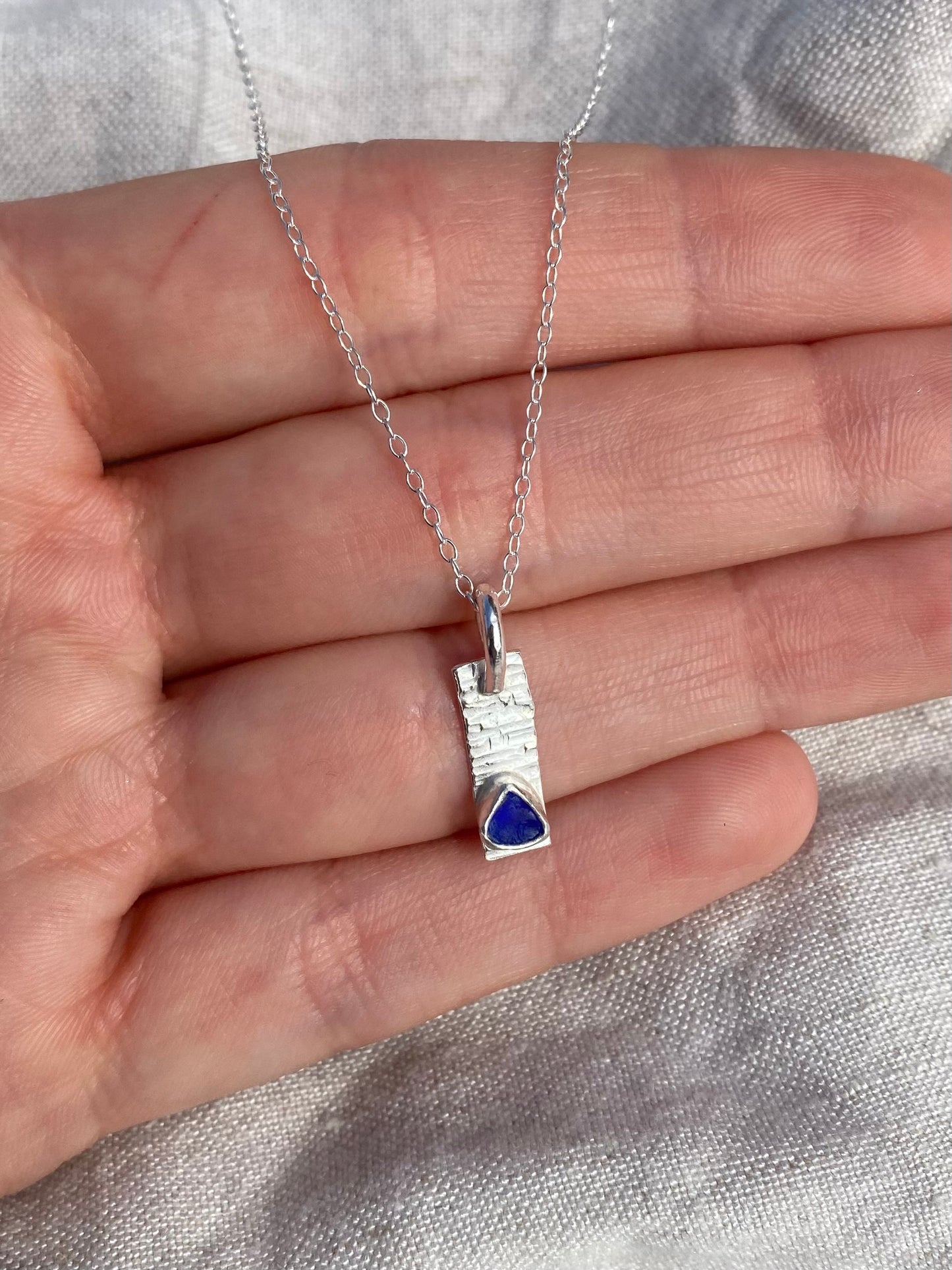 Mini Wave Necklace - Blue