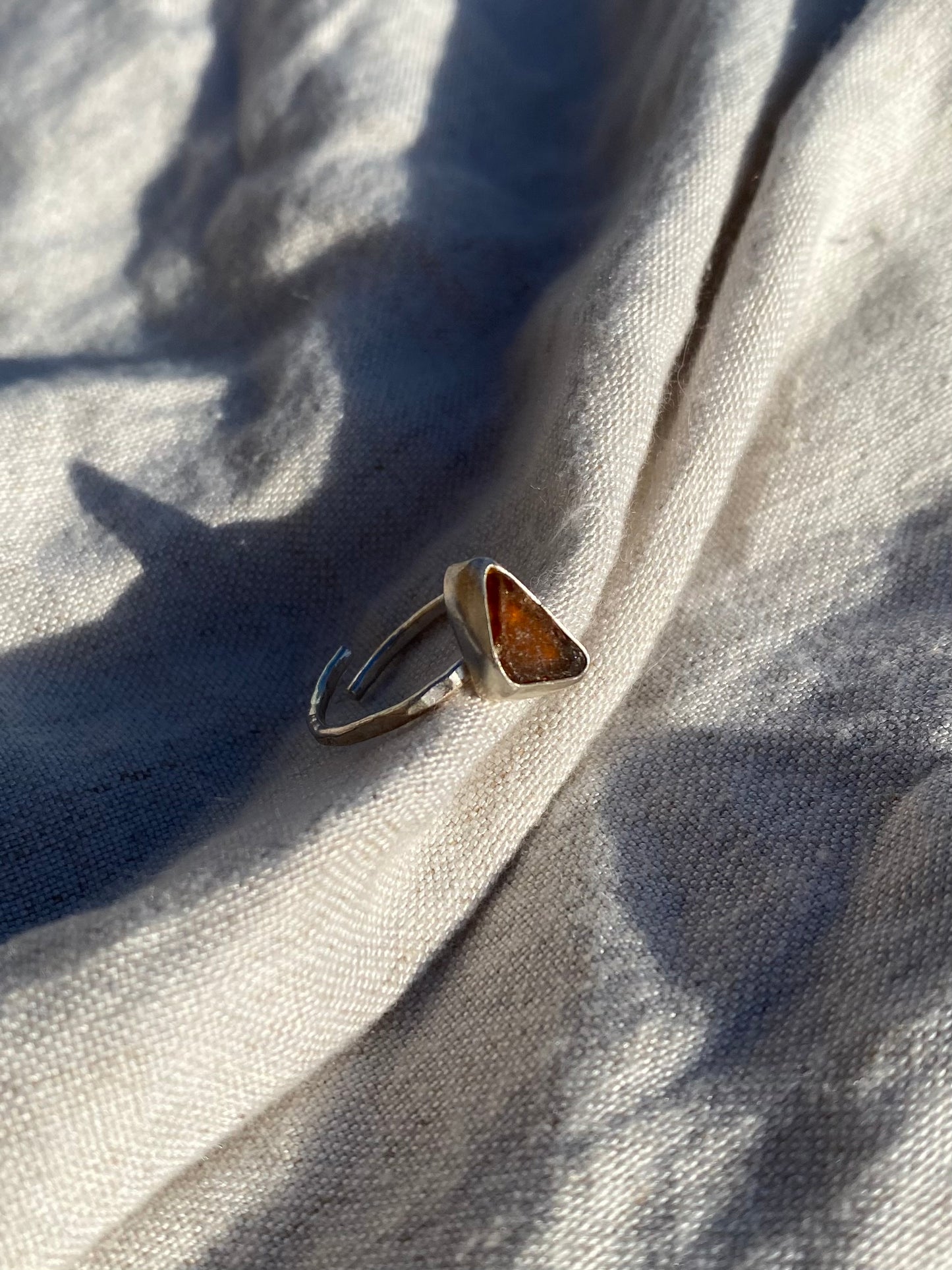 Thin Band Ring - Orange/Brown