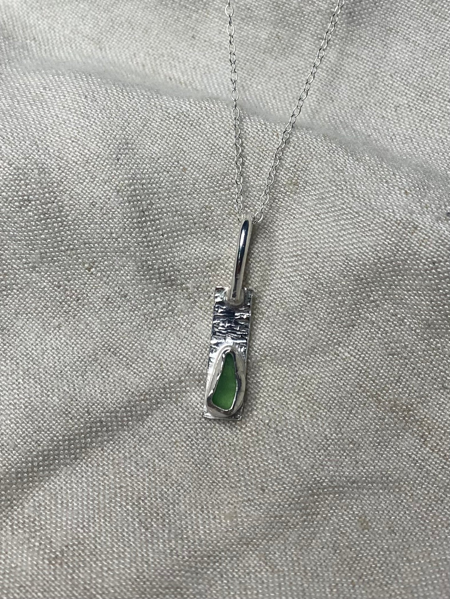 Mini Wave Necklace - Green