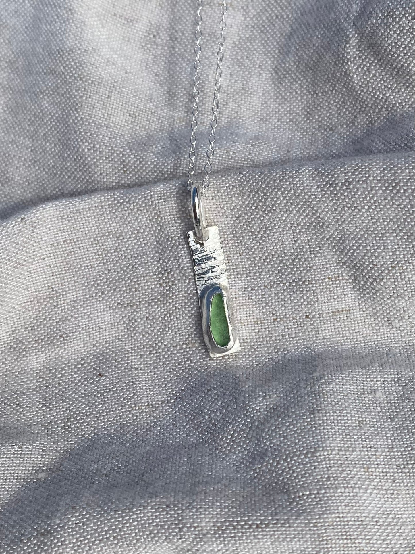 Mini Wave Necklace - Green