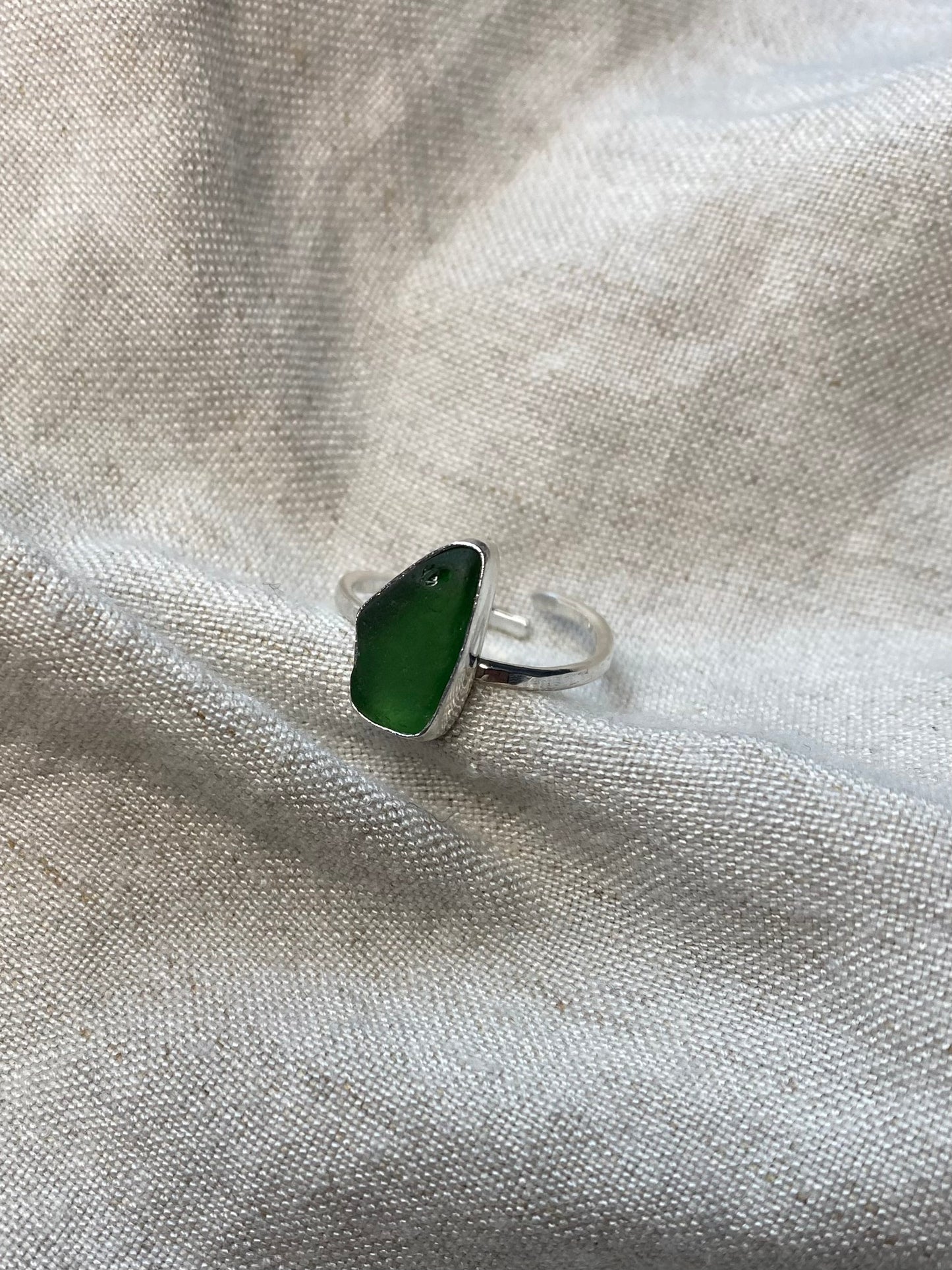 Green Thin Band Ring