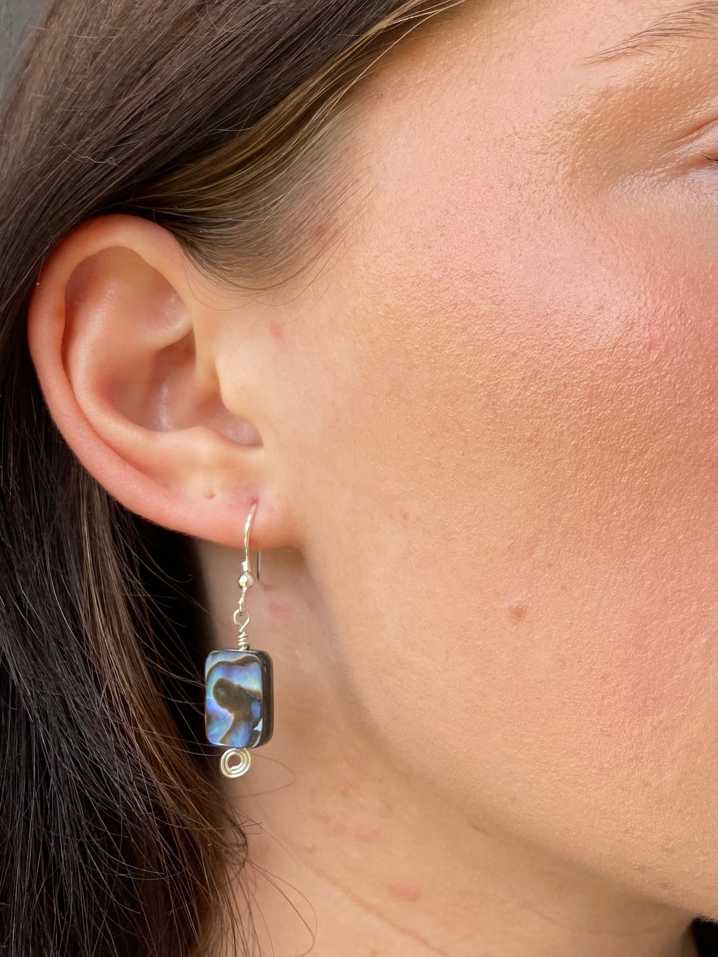 Abalone Shell Earring Set - Spiral