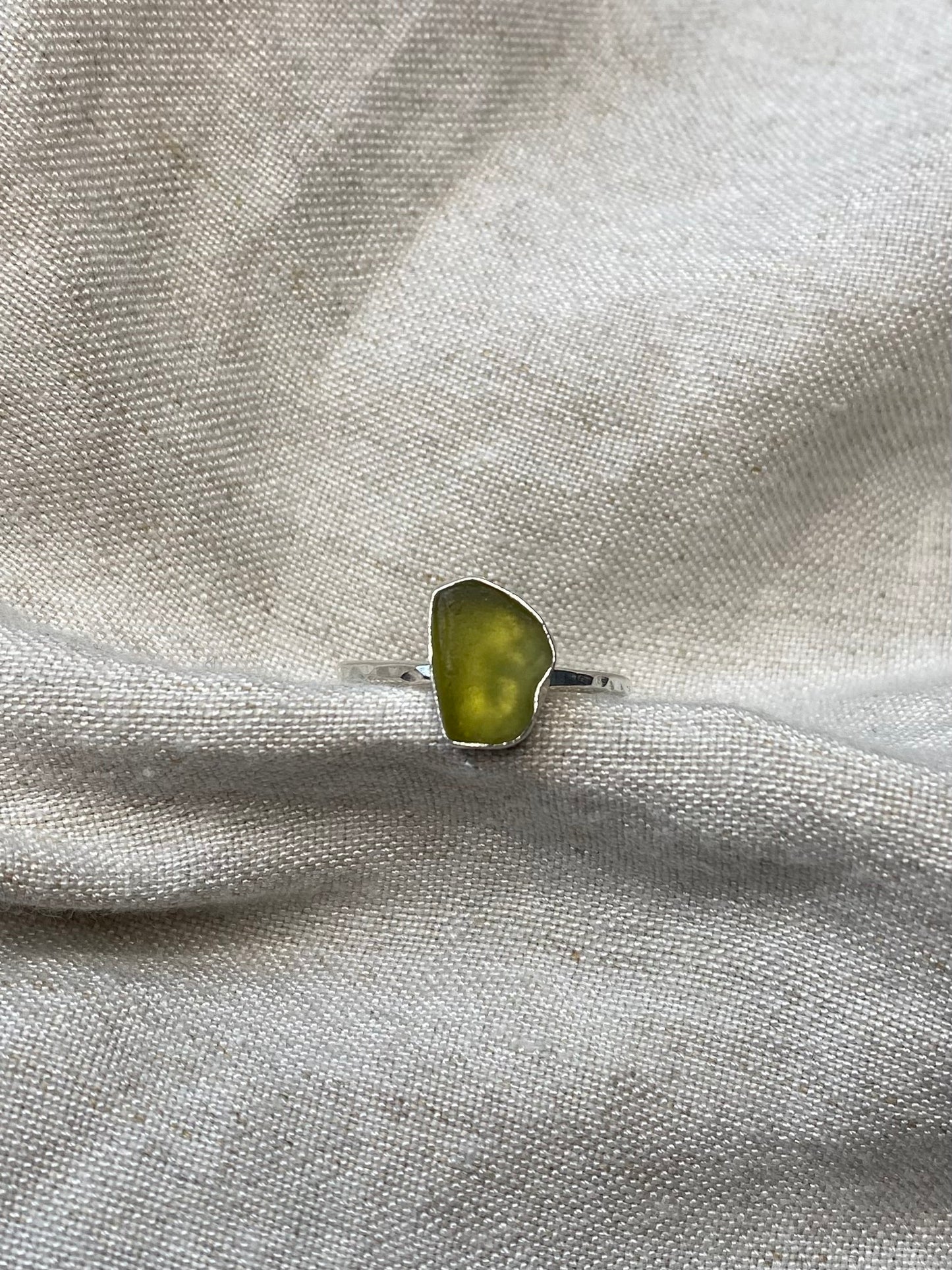 Green Thin Band Ring