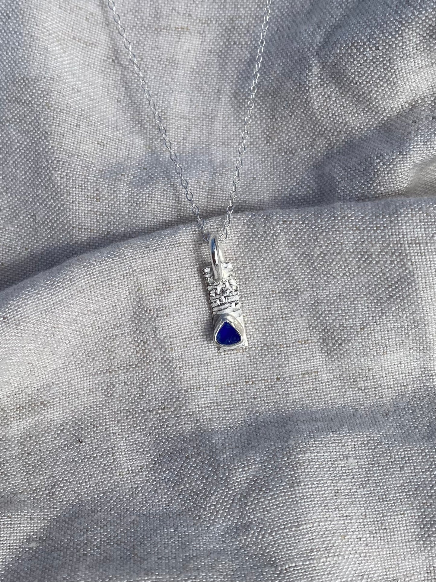Mini Wave Necklace - Blue