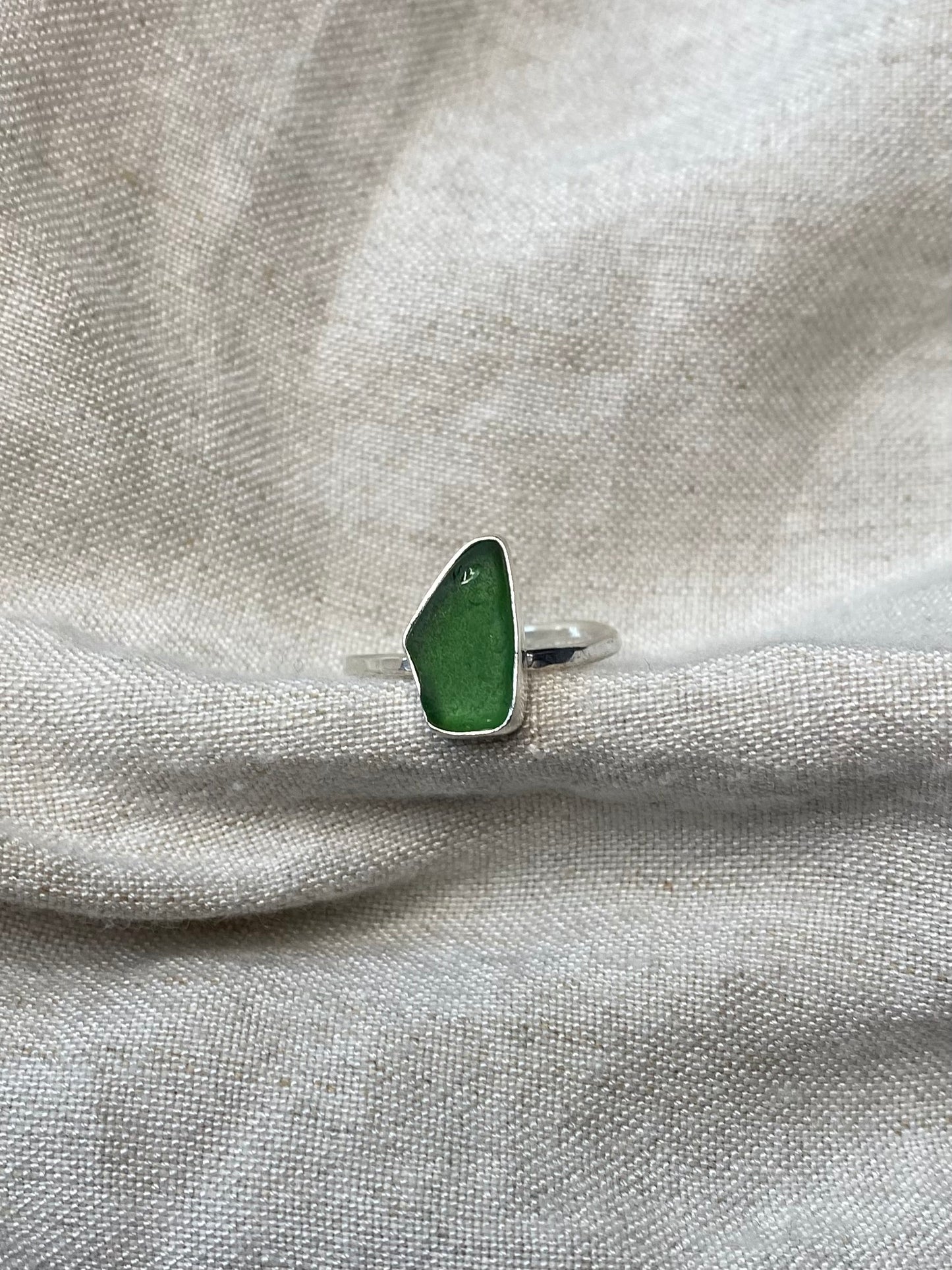 Green Thin Band Ring