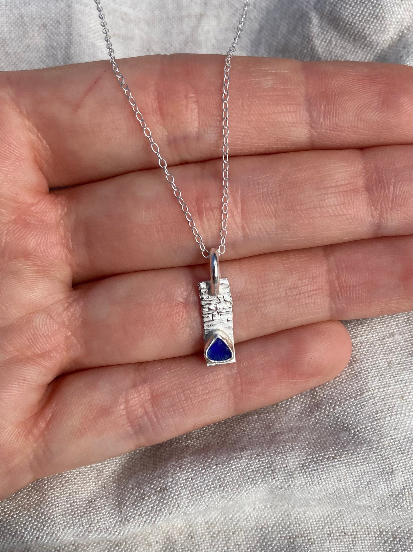 Mini Wave Necklace - Blue