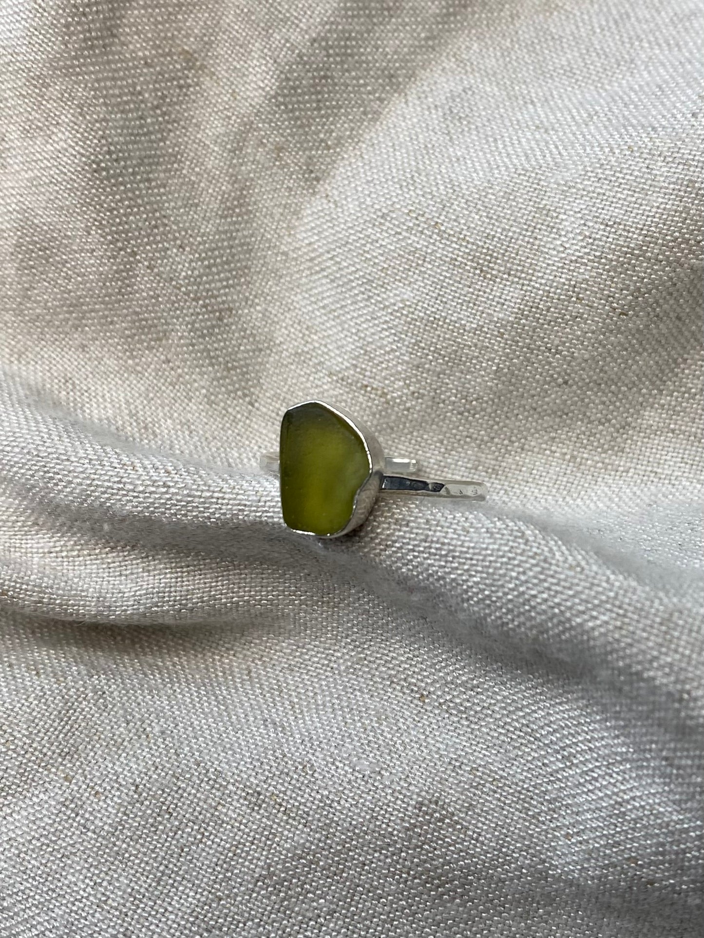 Green Thin Band Ring
