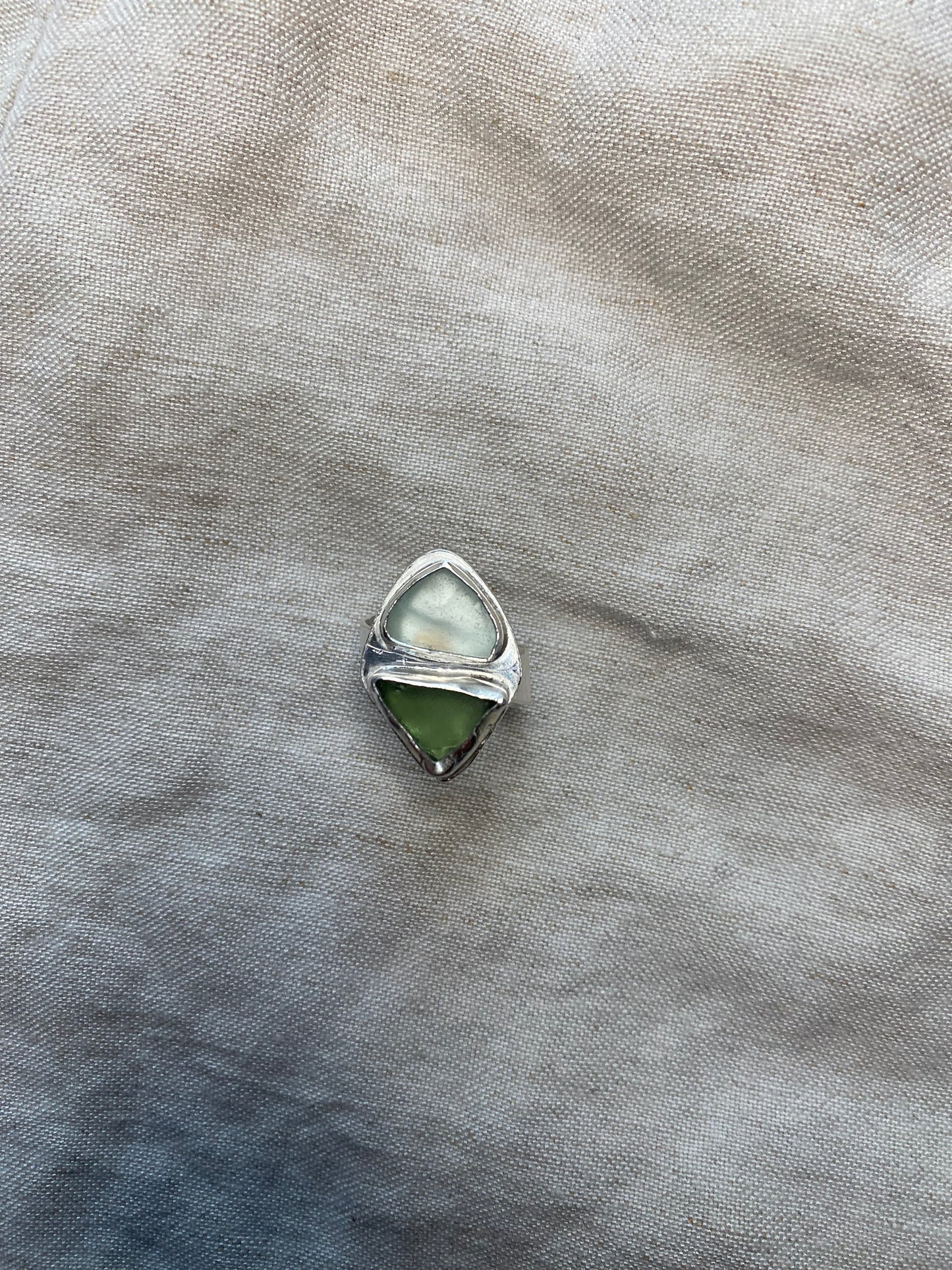 Double Seaglass Ring