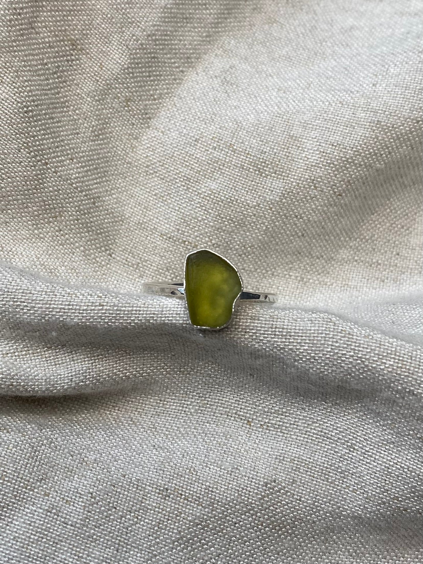 Green Thin Band Ring