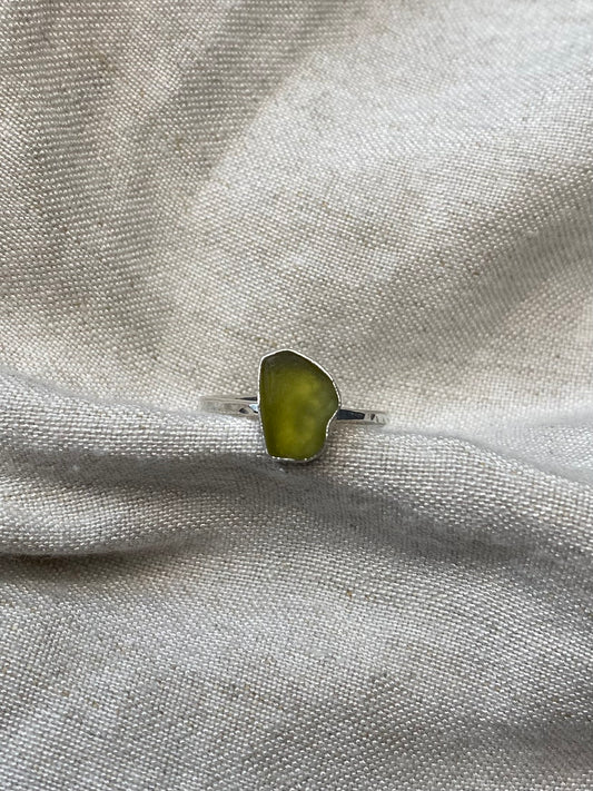 Green Thin Band Ring