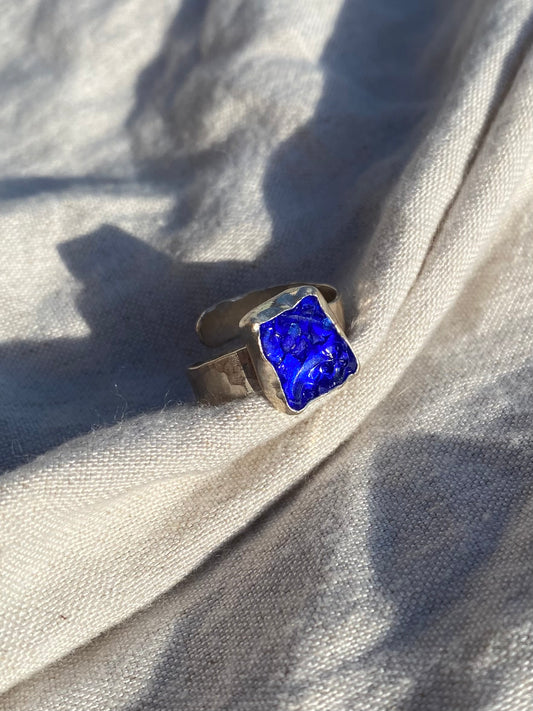 Thick Band Ring - Blue