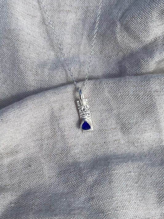Mini Wave Necklace - Blue