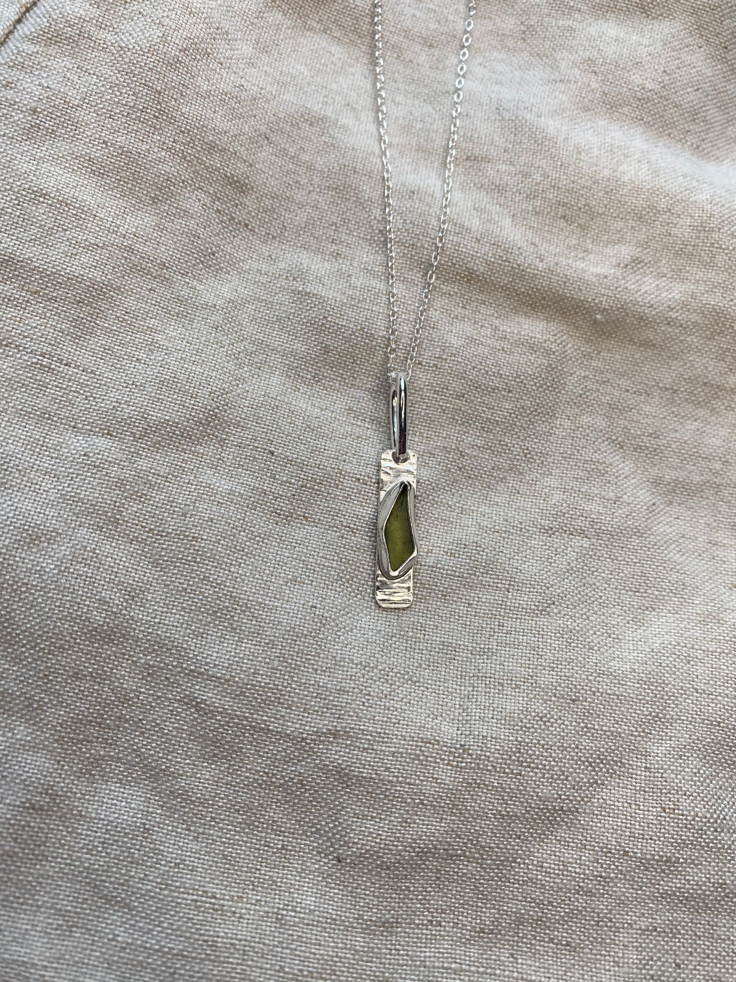 Mini Wave Necklace - Green
