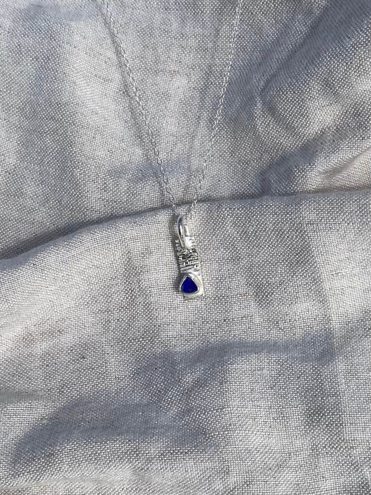 Mini Wave Necklace - Blue