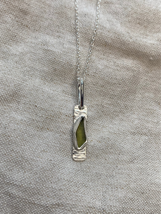 Mini Wave Necklace - Green