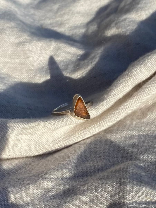 Thin Band Ring - Orange/Brown