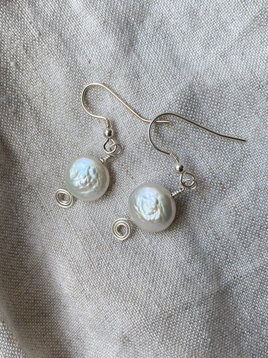 Pearl Earring Set - Spiral